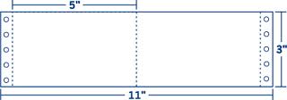 5 x 3 in. Continuous Index Cards, Two wide 